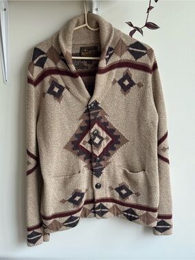 Lucky Brand Men’s Southwestern Shawl Collar Cardigan Sweater - Size Medium